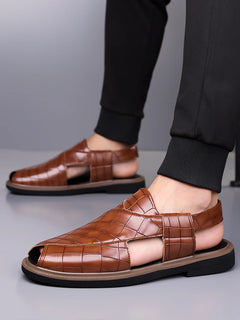Men's Summer Fashionable Breathable Sandals Wear-Resistant Anti-Slip Comfortable Versatile Trendy Men's Shoes-2021