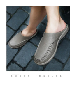 2025 Men Shoes EVA Slip on Flats Shoes Men's Slippers Men Walking Half Slipper Comfortable Soft Household Sandals