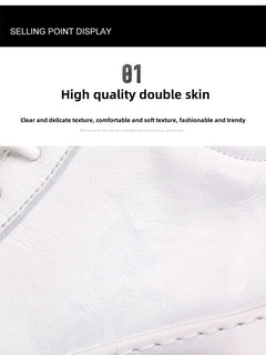 Shoes for Men Fashion Casual Sports Shoes Male Sneakers Trend Genuine Leather 2023 New Flat Running Shoes Large Size 39-46 White