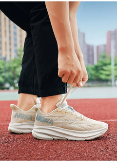 Men Sports Running Shoes Casual Carbon Plate Marathon Breathable Lightweight Women's Comfortable Athletic Nonskid Sneakers