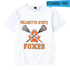 New The Foxhole Court Palmetto State Foxes Lacrosse Jersey Cosplay WILDS MINYARD 3D T-shirt Men/Women Graphic Tees Streetwear