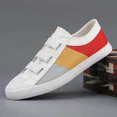 Fashion Men's Canvas Sneakers Casual Shoes Breathable Flat Buckle Loafers Shoes Summer Autumn Mens Designer Men Board Shoes