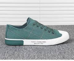 New Men's Low-cut Canvas Shoes Students Joker Lace-up Casual Shoe.
