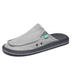 Men's Canvas Shoes Summer 2023 New Lightweight Breathable Soft Slip on Casual Shoes Fashion Beach Vacation Loafers Men Footwear