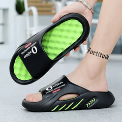 Men Slippers 2024 Summer New Platform Slides Sandals EVA Soft-sole Men Shoes Indoor Outdoor Walking Beach Shoes Flip Flops