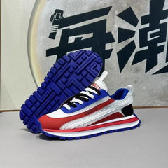 Chunky Sneaker Men Designer Retro Soft Sole Sport Shoes Fashion Casual Leather Fabric Breathable Height Increased Platform Shoes