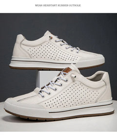 Genuine Leather Casual Shoes for Men 6CM Height Increase Sports Shoes High Quality Flats Shoes Male Brand Office Work Shoe