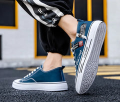 Fashion Men's Canvas Shoes Summer Breathable Men Casual Shoes Outdoor High Quality Sneakers Comfortable Low-Top Men tennis Shoes