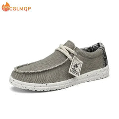 Men's Canvas Shoes Summer 2023 New Lightweight Breathable Soft Slip on Casual Shoes Fashion Beach Vacation Loafers Men Footwear