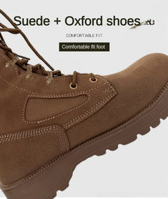 New Brand Leather Man Tactical Combat Boots Men Outdoor Hiking Desert Boots Breathable Male Ankle Boots