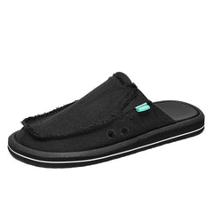 Men's Canvas Shoes Summer 2023 New Lightweight Breathable Soft Slip on Casual Shoes Fashion Beach Vacation Loafers Men Footwear