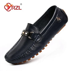YRZL Men's Loafers Dress Office Shoes Men PU Leather Casual Shoes Lightweight Breathable Comfortable Slip on Driving Shoes Men