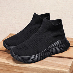 Soft Light Sneakers Men and Women Plus Size 35-46 Unisex Sports Shoes Thick Sole Cushioning EVA Slip On Ankle Socks Shoes