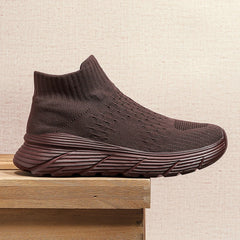 Soft Light Sneakers Men and Women Plus Size 35-46 Unisex Sports Shoes Thick Sole Cushioning EVA Slip On Ankle Socks Shoes