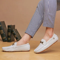 YRZL Men's Loafers Dress Office Shoes Men PU Leather Casual Shoes Lightweight Breathable Comfortable Slip on Driving Shoes Men