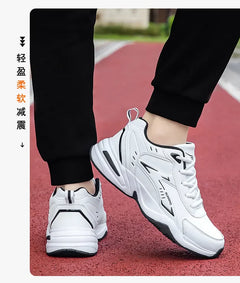 Chunky Sneaker for Men Thick Sole Versatile 2025 New Trend Mesh Lace Up Breathable Casual Sports Shoes Increased Soft Soles