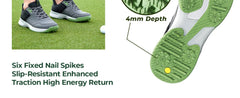 Fittington Professional Golf Shoes Wide Man Casual Sneakers Cushioning Outdoor Water Resistant Sport Shoes for Men with Spike