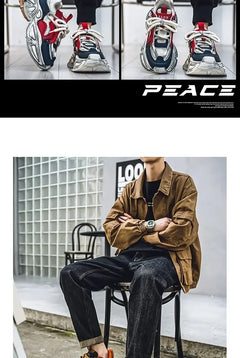Chunky Sneaker Men Designer Sport Shoes Fashion Casual Microfiber Leather Fabric Breathable Height Increased Flat Platform Shoes