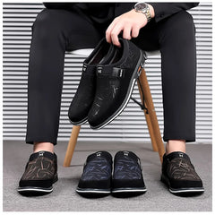 Business Men Leather Shoes for Men 2025 New Comfort Trend Flat Work Shoes Casual Moccasin Sneakers Slip on Big Size Male Loafers
