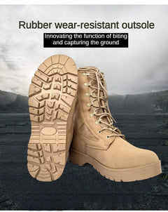 New Brand Leather Man Tactical Combat Boots Men Outdoor Hiking Desert Boots Breathable Male Ankle Boots