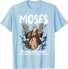 Funny Moses Shirt Christian Humor Bible Gospel Data Cloud T-Shirt