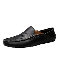 Men Loafers 2025 New Leather Shoes Men‘s Casual Shoes Moccasins Breathable Sneakers Men Driving Shoes Comfort Flats Plus Size 48