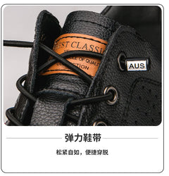 Genuine Leather Casual Shoes for Men 6CM Height Increase Sports Shoes High Quality Flats Shoes Male Brand Office Work Shoe