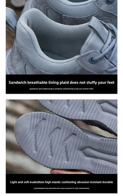 plastic toe cap safety shoes lightweight comfortable construction shoes for men protective work sneakers anti-slip work shoes