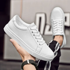Luxury Brand Men's Sneakers Genuine Leather Casual Shoes Leisure Walk Men Shoes All-match Outdoor Skateboard Footwear For Male
