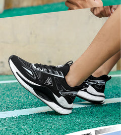 Lightweight Breathable Running Shoes Men Popcorn Shock Absorption Sneakers Flexible Anti Slip Outdoor Sports Shoes Summer Autumn