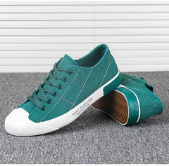 New Men's Low-cut Canvas Shoes Students Joker Lace-up Casual Shoe.