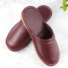 Inexpensive slippers house men indoor slides shoes big size 47 48 man mules closed toe faux leather slippers unisex couple shoes