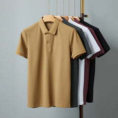 2025 Summer New Brand Embroidered Men's 100% Cotton Short Sleeve Polo Shirt Casual Breathable Top Tshirt Hot Selling
