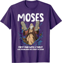 Funny Moses Shirt Christian Humor Bible Gospel Data Cloud T-Shirt