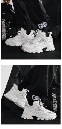 Men's Vulcanized Shoes Luxury Sneakers Harajuku Chunky Sneakers Autumn Running Footwear Male High Fashion Zapatos Hombre