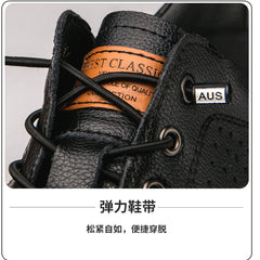 Genuine Leather Casual Shoes for Men 6CM Height Increase Sports Shoes High Quality Flats Shoes Male Brand Office Work Shoe