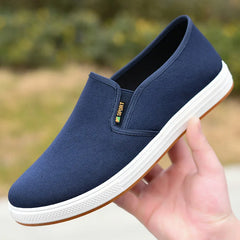 Men Canvas Shoes Lightweight Casual Shoes New Black Flats High Quality Soft Male Loafers Slip on Men Vulcanized Shoes Zapatos