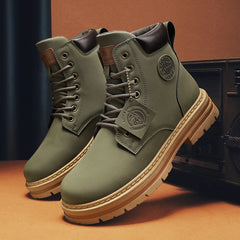 2026 Winter Ankle Boots Men's Boots Outdoor Yellow Boots Classic Design High Top Men Casual Shoes Botas Para Hombre