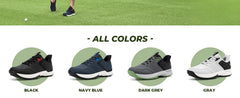 Fittington Professional Golf Shoes Wide Man Casual Sneakers Cushioning Outdoor Water Resistant Sport Shoes for Men with Spike