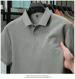 Men's 100% Cotton Polo Shirt - Summer Casual Breathable Tee,19 Colors,Ideal for Golf and Sports,Business Casual,Silk-Like Finish