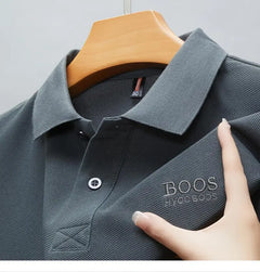 2025 Summer New Brand Embroidered Men's 100% Cotton Short Sleeve Polo Shirt Casual Breathable Top Tshirt Hot Selling