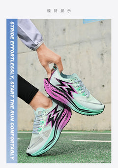 Men Running Shoes Marathon Carbon Board Speciality Sports Breathable Lightweight Women's Comfortable Athletic Nonskid Sneakers