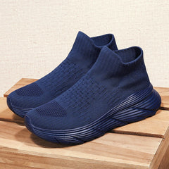 Soft Light Sneakers Men and Women Plus Size 35-46 Unisex Sports Shoes Thick Sole Cushioning EVA Slip On Ankle Socks Shoes