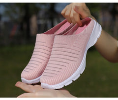 Men Slippers Summer Mesh Breathable Home Indoor Slippers Men Thick Bottom Slides Fashion Couple Walking Shoes Chanclas Hombre