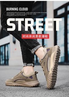 High Quality Men's Sneakers Classics Men Lace-up Shoe for Outdoor Breathable Hiking Shoes Comfortable Sneakers Male Safety Shoes