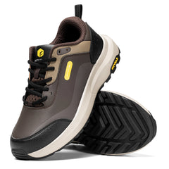 Fittington Hiking Shoes Extra Wide For Man Outdoor Walking Shoes Low-top Waterproof Work Shoes Toe with Arch Support for Heel