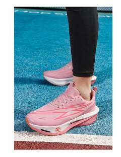 Running Shoes Marathon Carbon Board Air Cushion Men Sports Breathable Lightweight Women's Comfortable Athletic Nonskid Sneakers