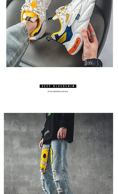 2025 Fashion and Comfortable Mesh Breathable Outsole Shoes Summer Hot Sale Mens Casual Shoes Thick Bottom Breathable Sneaker
