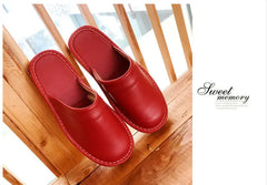 Inexpensive slippers house men indoor slides shoes big size 47 48 man mules closed toe faux leather slippers unisex couple shoes