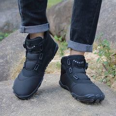 Men Winter Boots Outdoor Barefoot Boots for Women Ankle Boots Plush Warm Snow Shoes Non-slip Sneakers Plus Size Couple Shoes